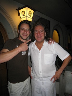 Sascha und der Pizzaiolo :)