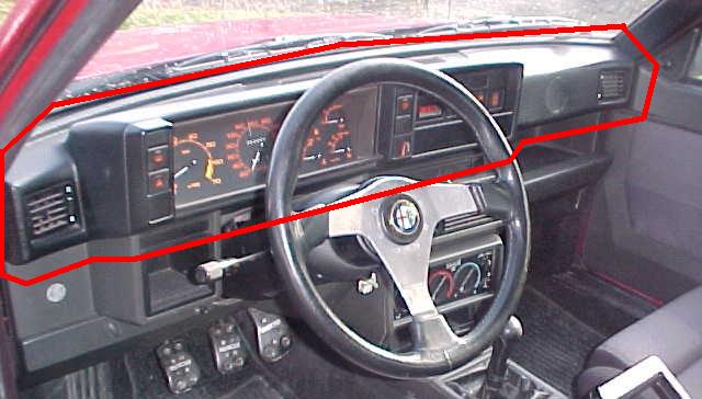 Alfa 75 Oberteil Armaturenbrett Schwarz